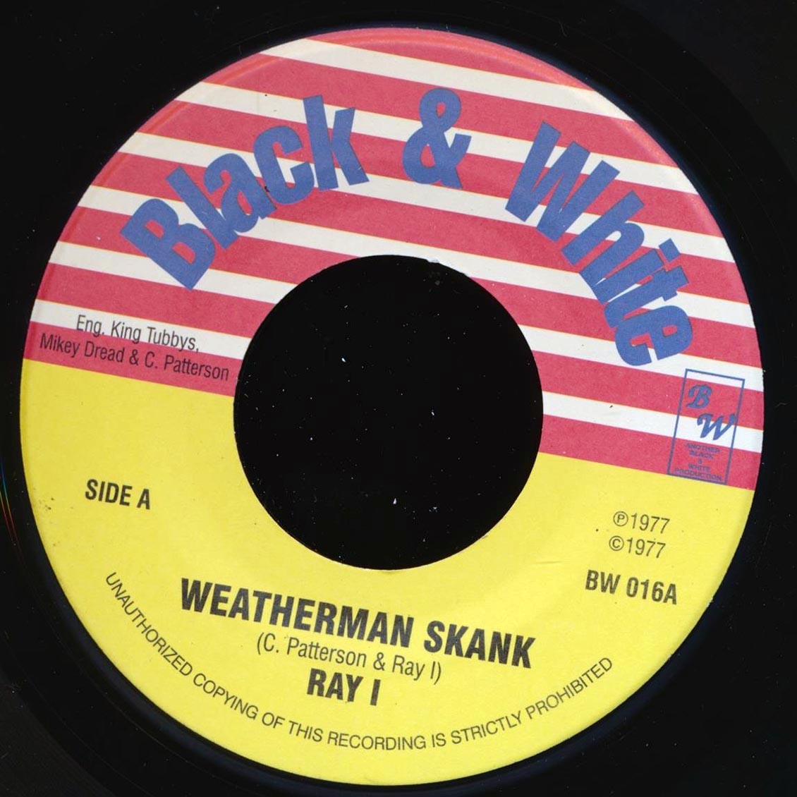Ray I - Weatherman Skank / King Tubby - King At The Control (rhythm: "It's Raining/Weatherman Skank")