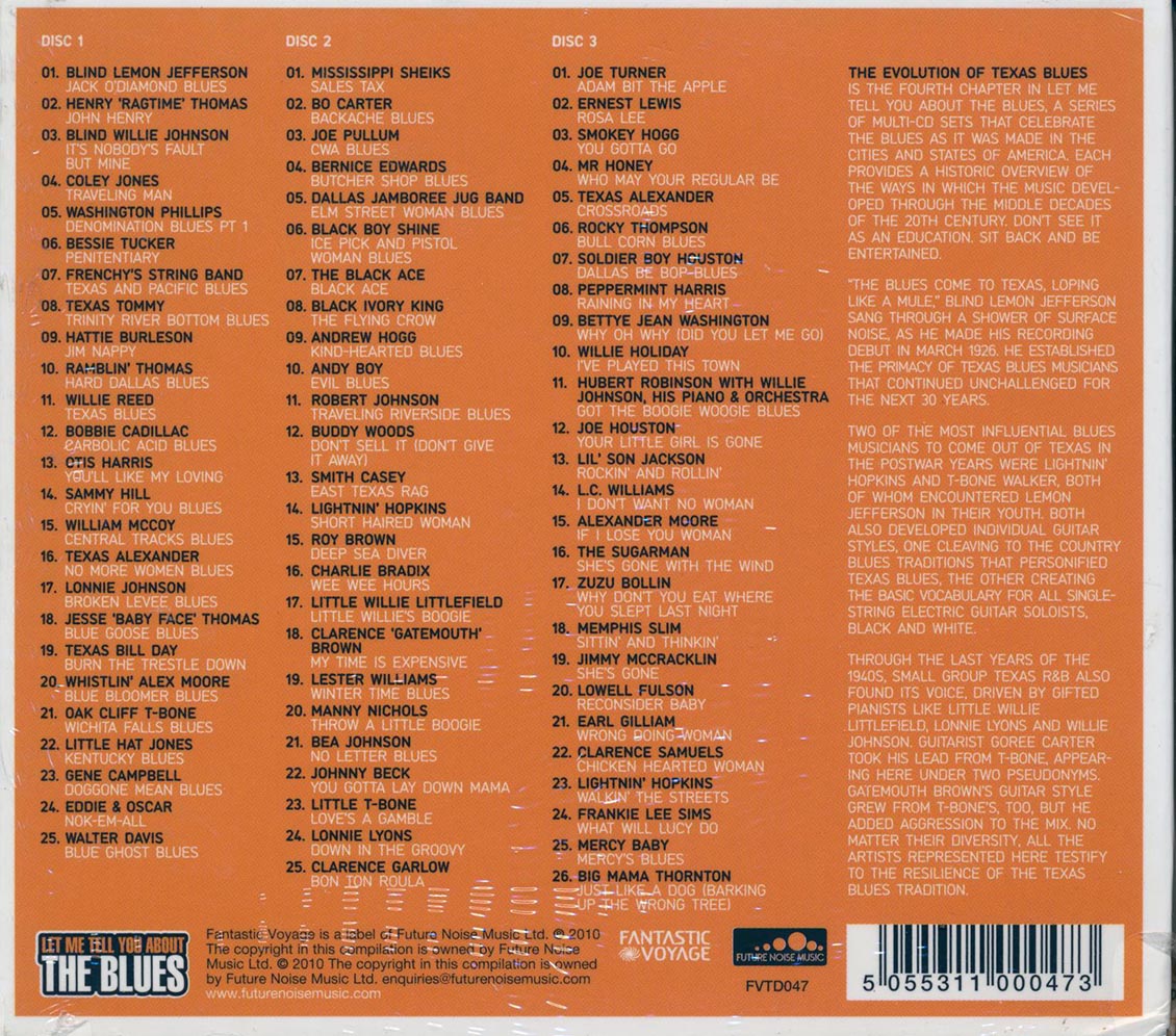 Various - Let Me Tell You About The Blues: Texas, The Evolution Of Texas Blues (76 tracks) (3xCD)