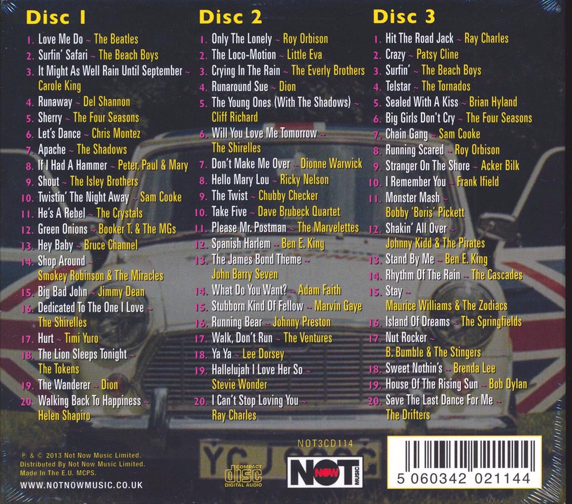 Various - 60 Hits Of The 60s (60 tracks) (3xCD) (deluxe 3-fold digipak)