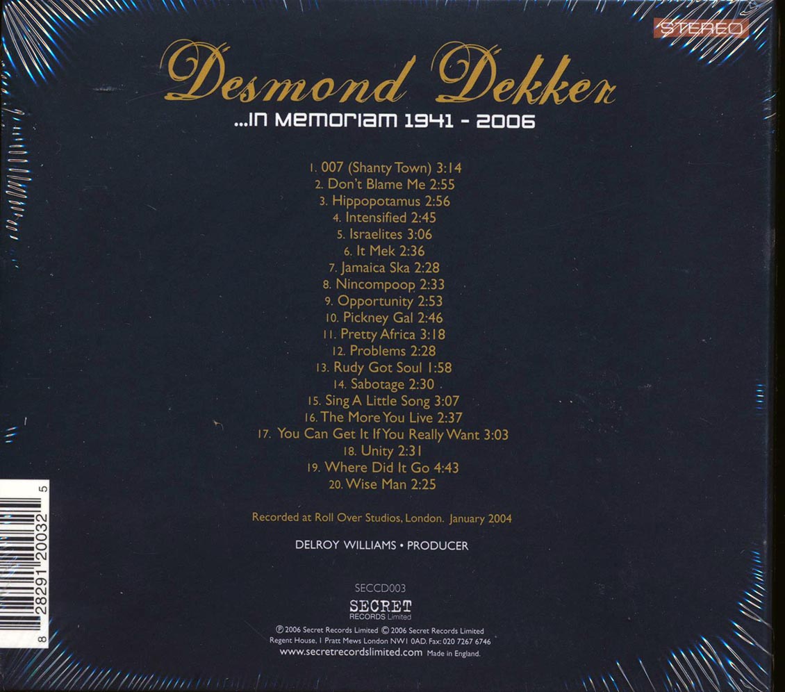 Desmond Dekker - Im Memoriam