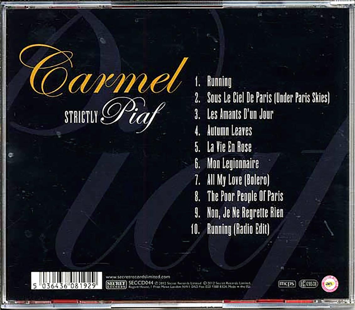 Carmel - Strictly Piaf
