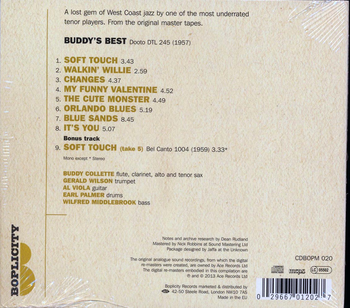 Buddy Collette Quintet - Buddy's Best