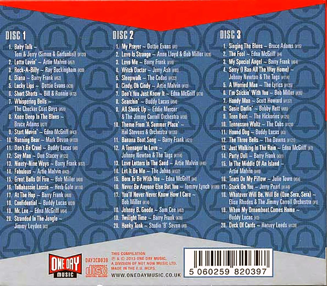 Various - Music For The Millions: Gems From Bell Records USA 1956-1960 (60 tracks) (3xCD) (deluxe 3-fold digipak)