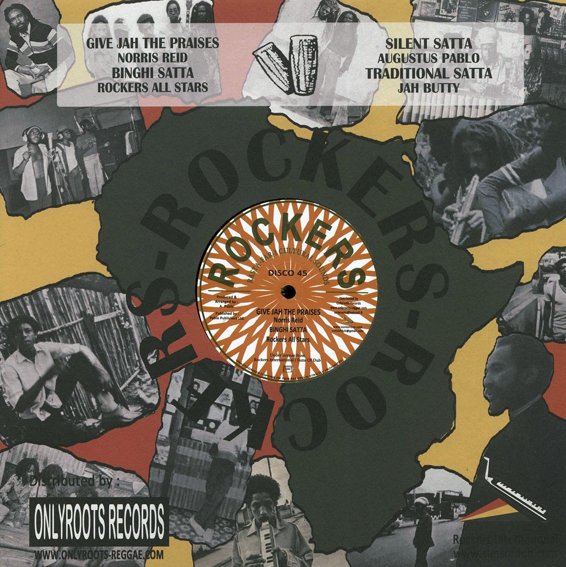 Norris Reid - Give Jah The Praises; Rockers All Stars - Binghi Satta / Augustus Pablo - Silent Satta; Jah Butty - Traditional Satta (rhythm: "Satta Massagana")