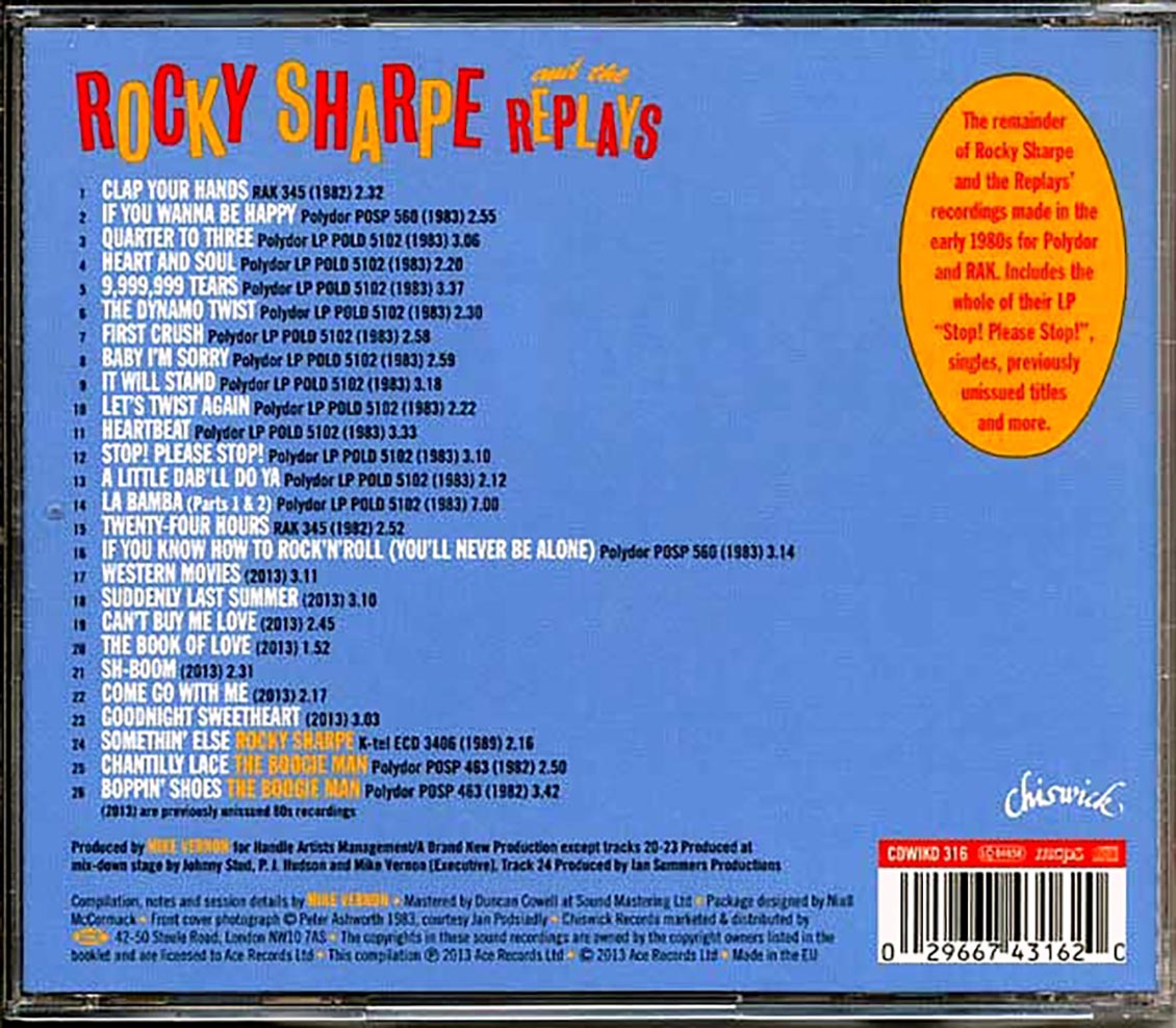 Rocky Sharpe & The Replays - If You Wanna Be Happy: The Polydor & Rak Masters & More (26 tracks)