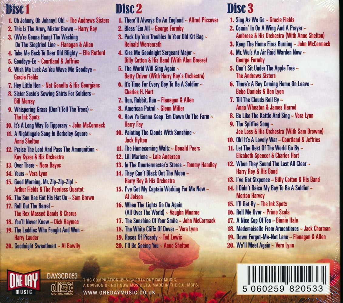 Various - Songs From The War Years: A Celebration In Music (60 tracks) (3xCD) (deluxe 3-fold digipak)