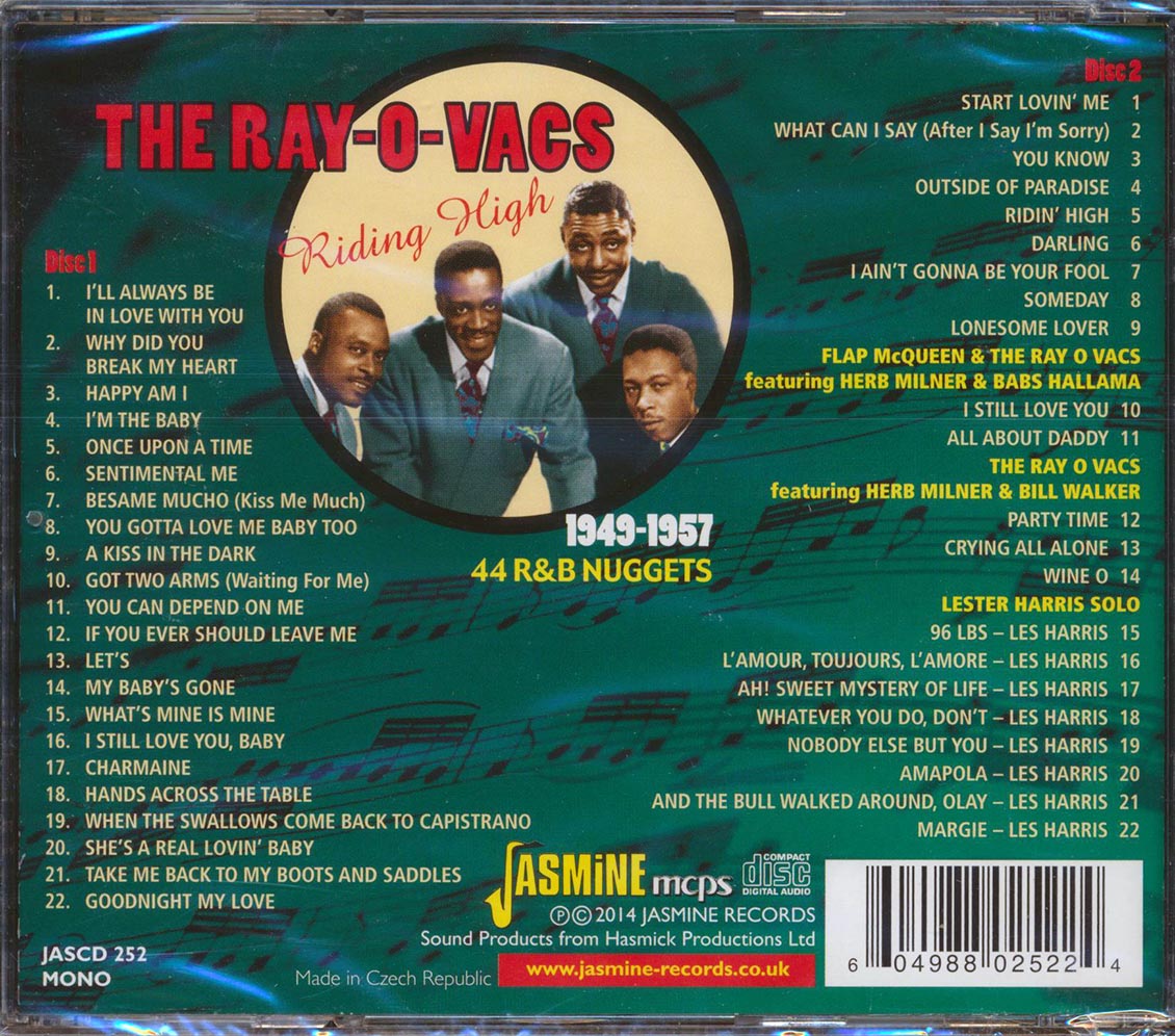The Ray-O-Vacs - Riding High 1944-1957: 44 R & B Nuggets (44 tracks) (2xCD)