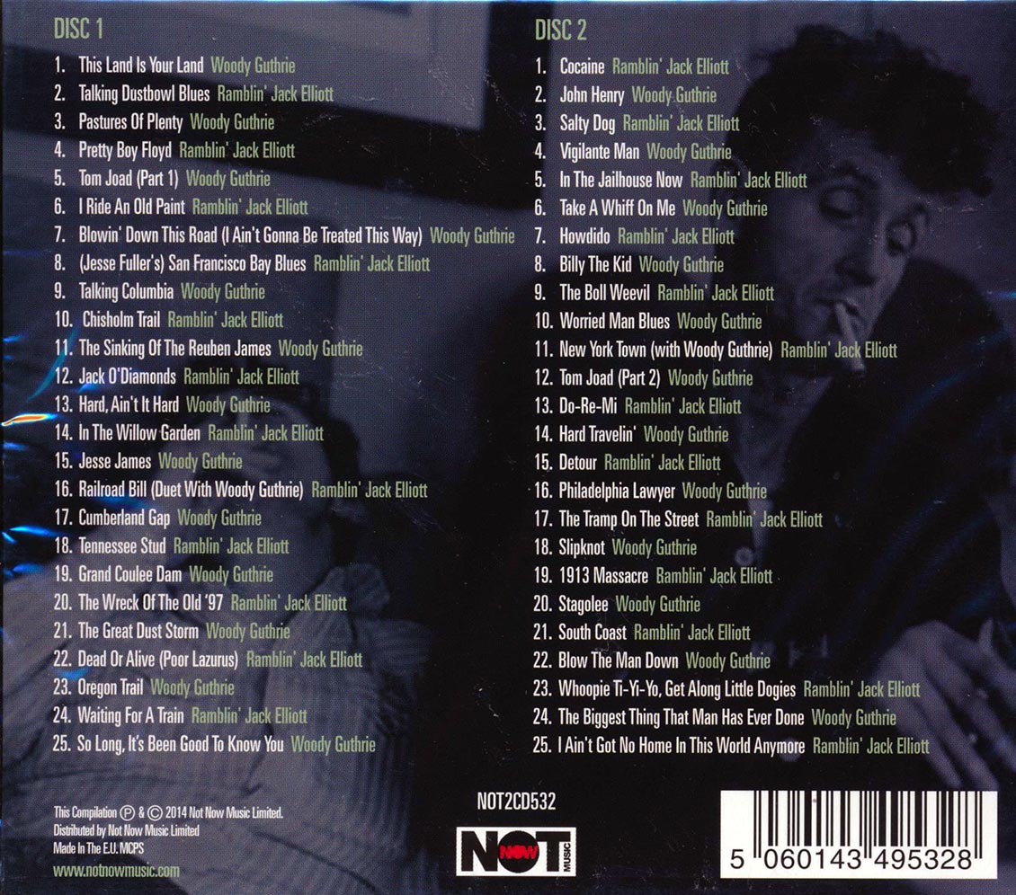 Woody Guthrie, Ramblin' Jack Elliott - Woody Guthrie Vs Ramblin' Jack: The Singer And The Song (50 tracks) (2xCD)