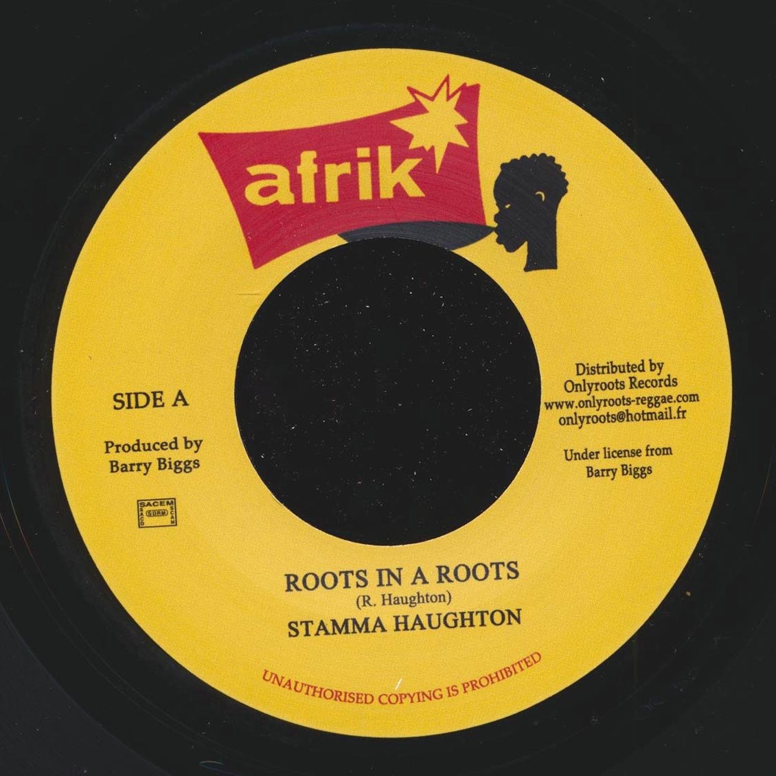 Stamma Haughton - Roots In A Roots / Stamma Haughton & The Clubites - Version (France press)