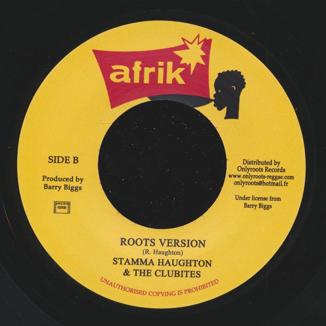 Stamma Haughton - Roots In A Roots / Stamma Haughton & The Clubites - Version (France press)