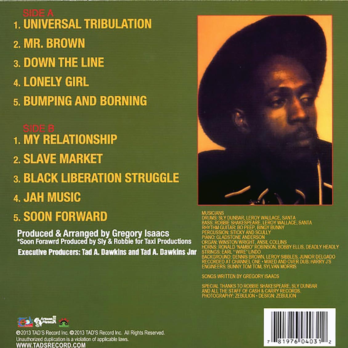 Gregory Isaacs - Soon Forward (US press)