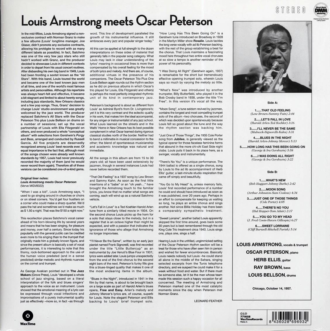 Louis Armstrong, Oscar Peterson - Louis Armstrong Meets Oscar Peterson (ltd. ed.) (180g) (remastered)