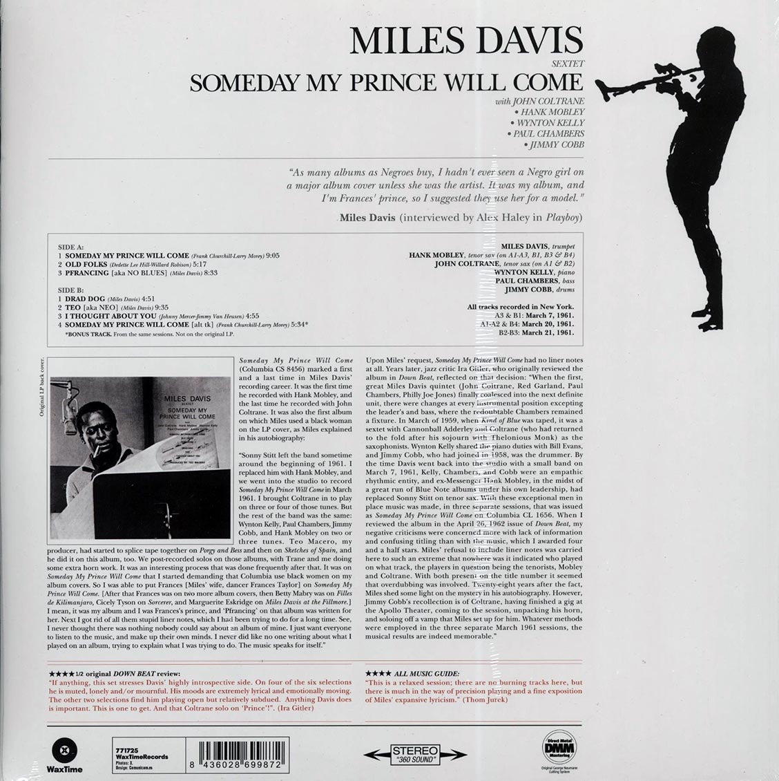Miles Davis Sextet - Someday My Prince Will Come (+bonus track) (ltd. ed.) (180g) (remastered)
