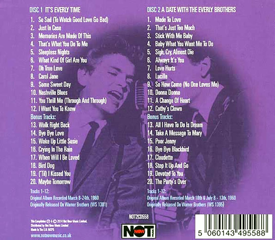 The Everly Brothers - It's Everly Time + A Date With The Everly Brothers (40 tracks) (2xCD)