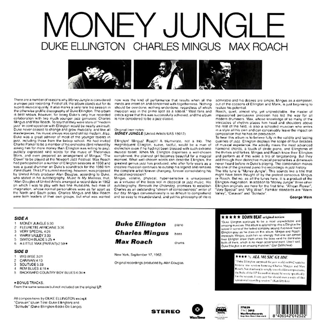 Duke Ellington, Charles Mingus, Max Roach - Money Jungle (180g)