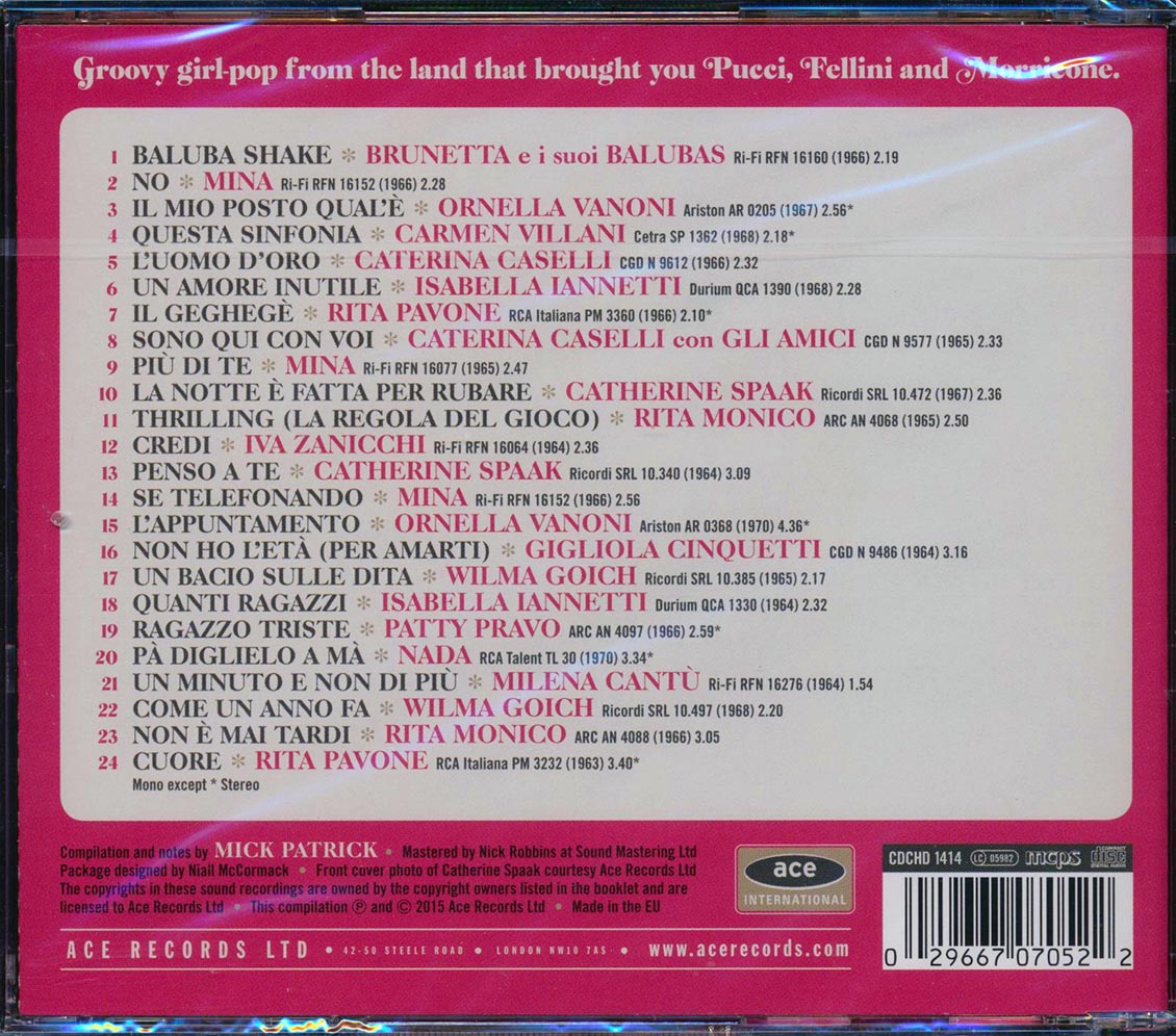 Various - Ciao Bella! Italian Girl Singers Of The 60s (24 tracks)