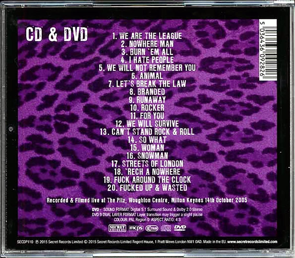 Anti-Nowhere League - For You (20 tracks) (incl. DVD)