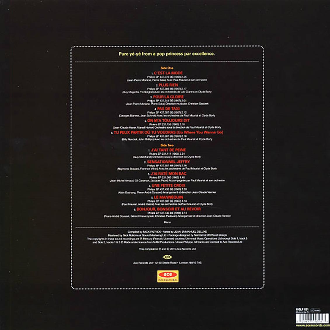 Annie Philippe - Sensationnel! Ye+Ye Bonbons 1965-1968 (180g)