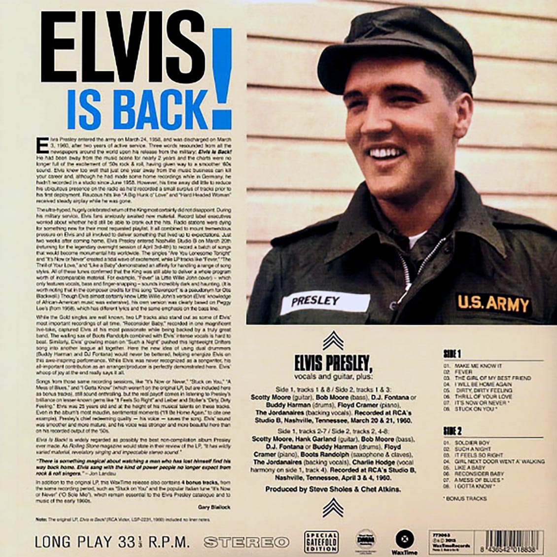 Elvis Presley - Elvis Is Back! (incl. mp3) (180g)