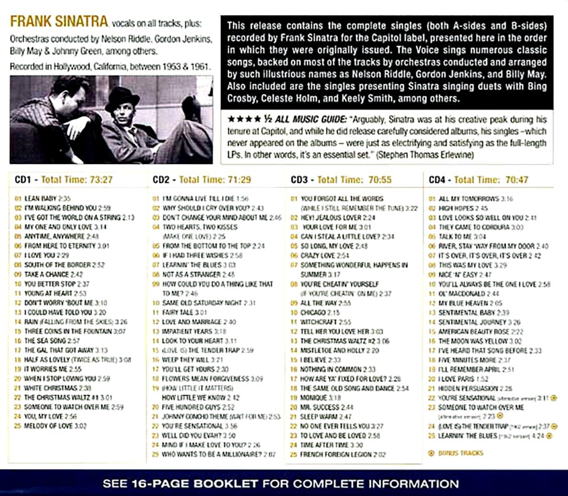 Frank Sinatra - The 1953-1961 Singles (4xCD)