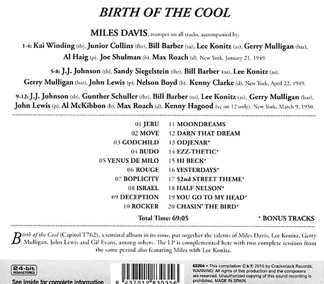 Miles Davis - Birth Of The Cool