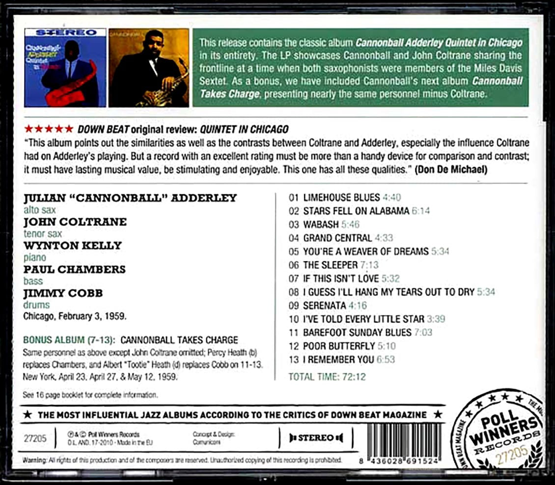Cannonball Adderley, John Coltrane - Quintet In Chicago