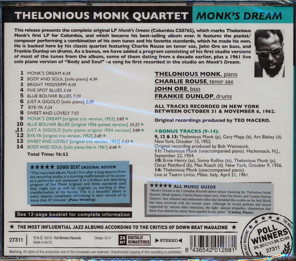 The Thelonious Monk Quartet - Monk's Dream