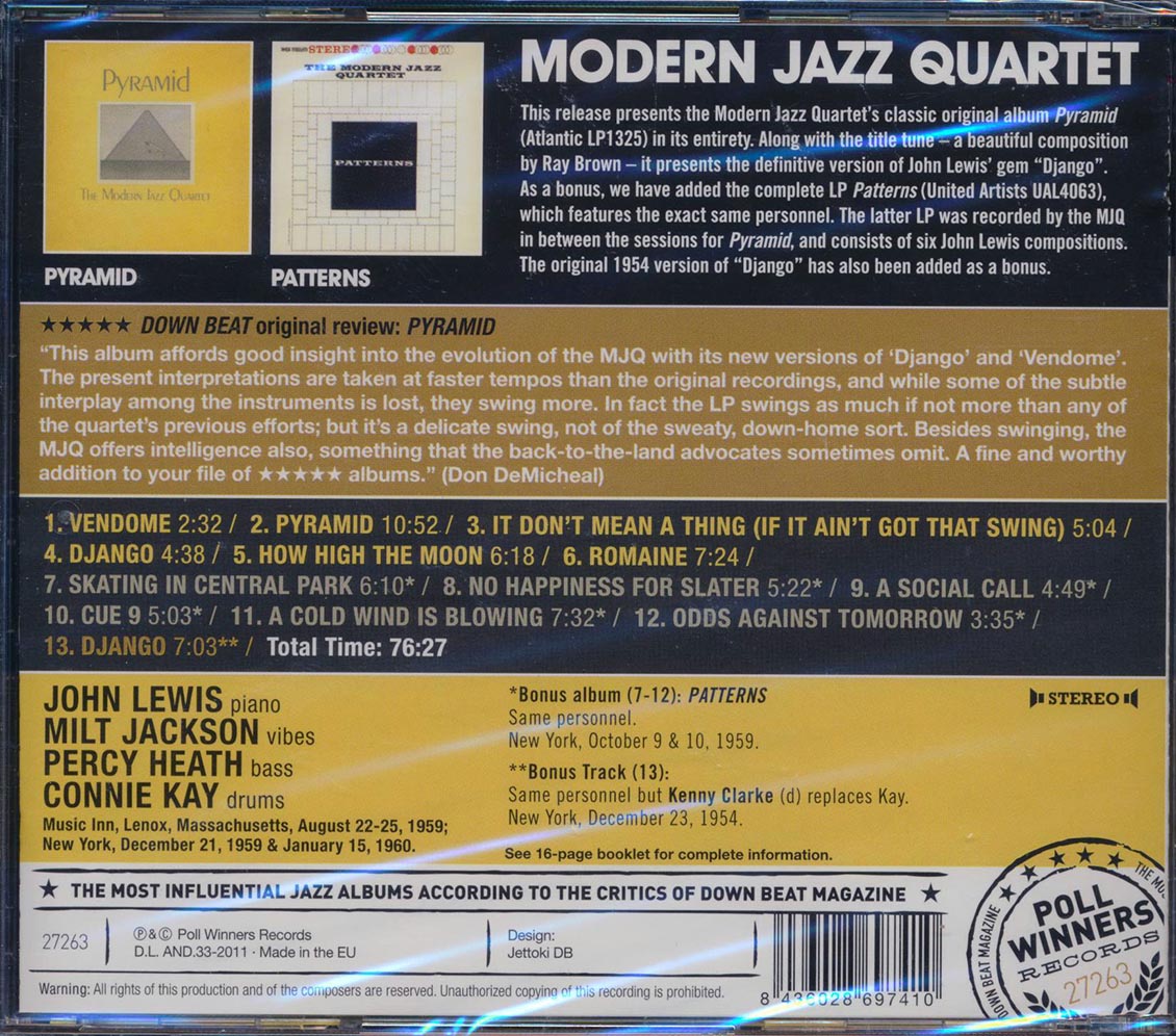 The Modern Jazz Quartet - Pyramid + Patterns