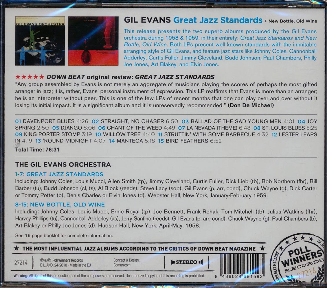 Gil Evans - Great Jazz Standards + New Bottle, Old Wine