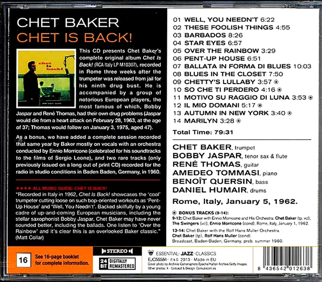 Chet Baker - Chet Is Back!