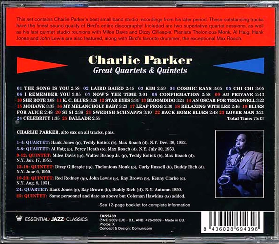 Charlie Parker - Great Quartets & Quintets