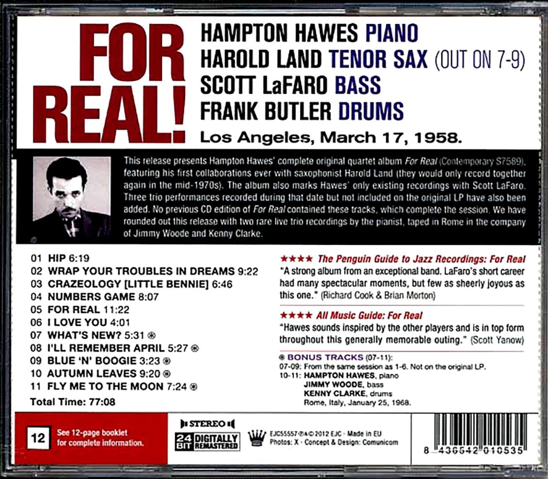 Hampton Hawes - For Real! Complete Session