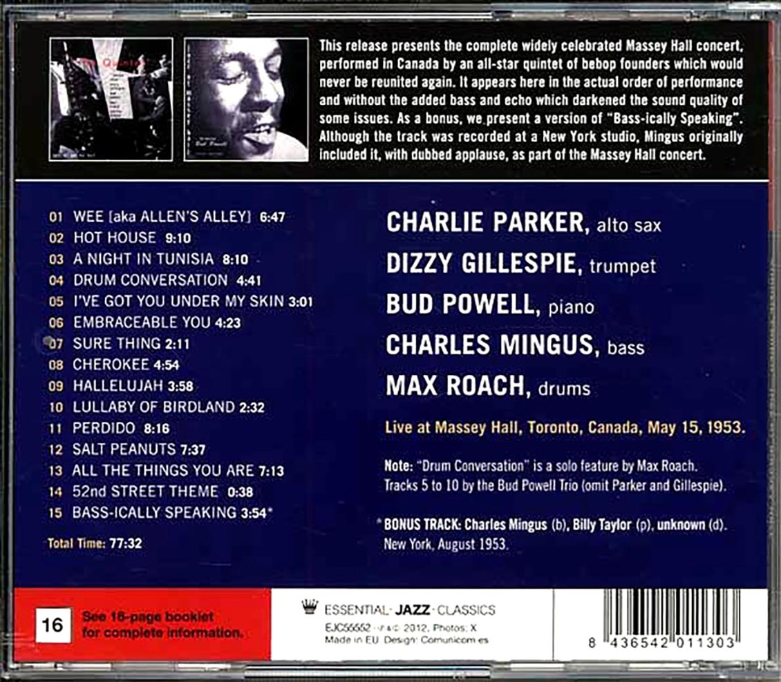 Charlie Parker - Jazz At Massey Hall