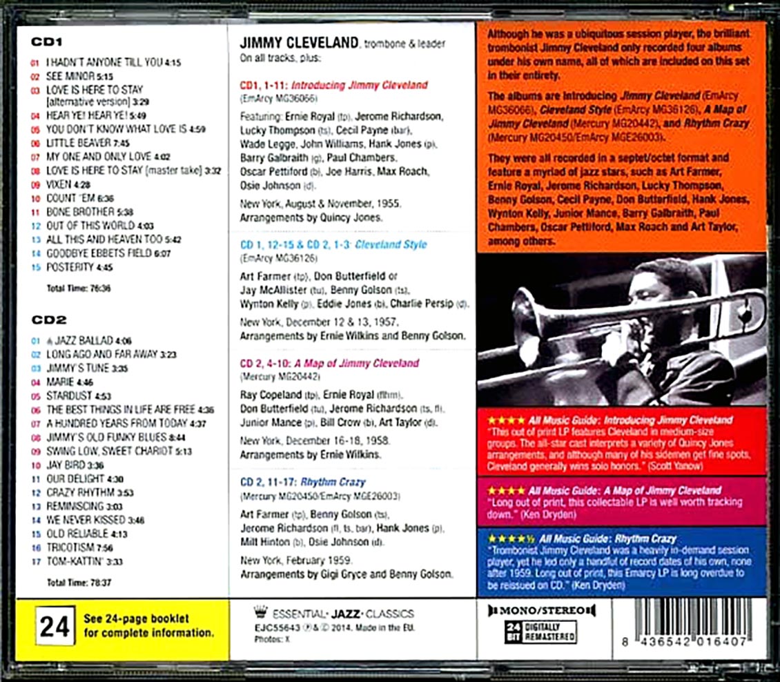 Jimmy Cleveland Septet/Octet - Complete Recordings (2xCD)