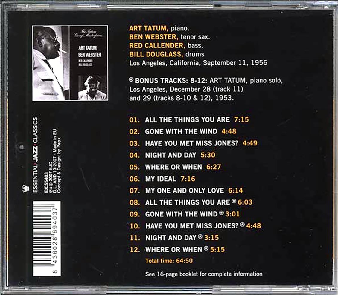 Art Tatum, Ben Webster - The Album