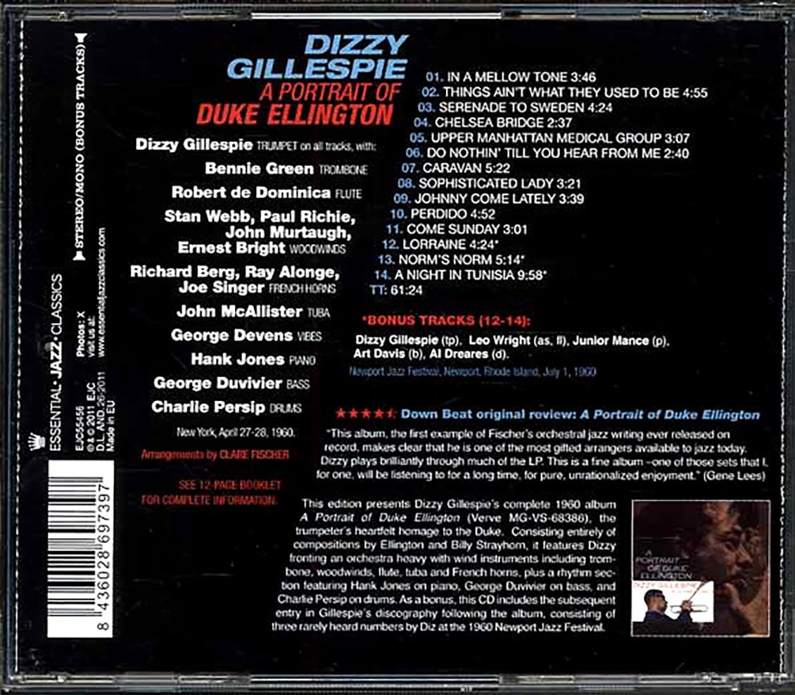 Dizzy Gillespie - A Portrait Of Duke Ellington