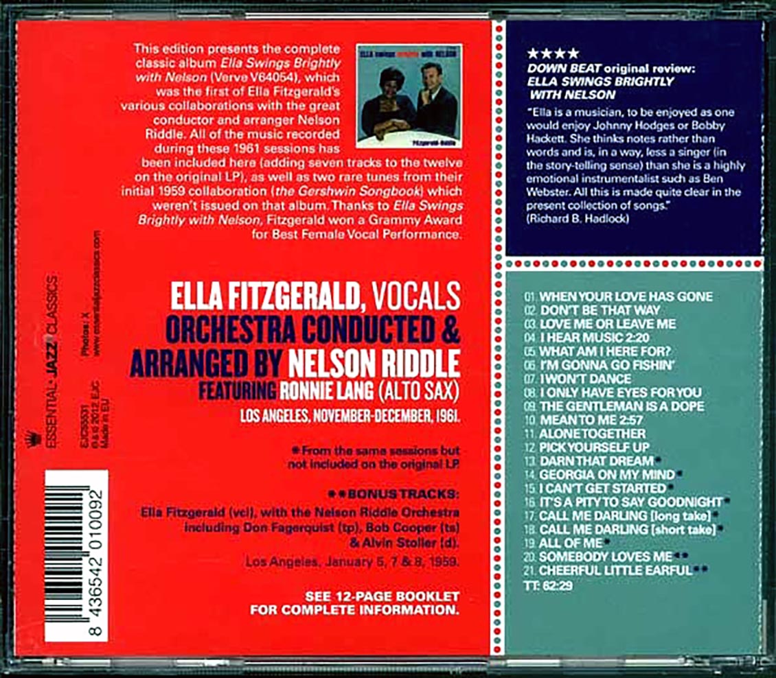 Ella Fitzgerald, Nelson Riddle - Ella Swings Brightly With Nelson