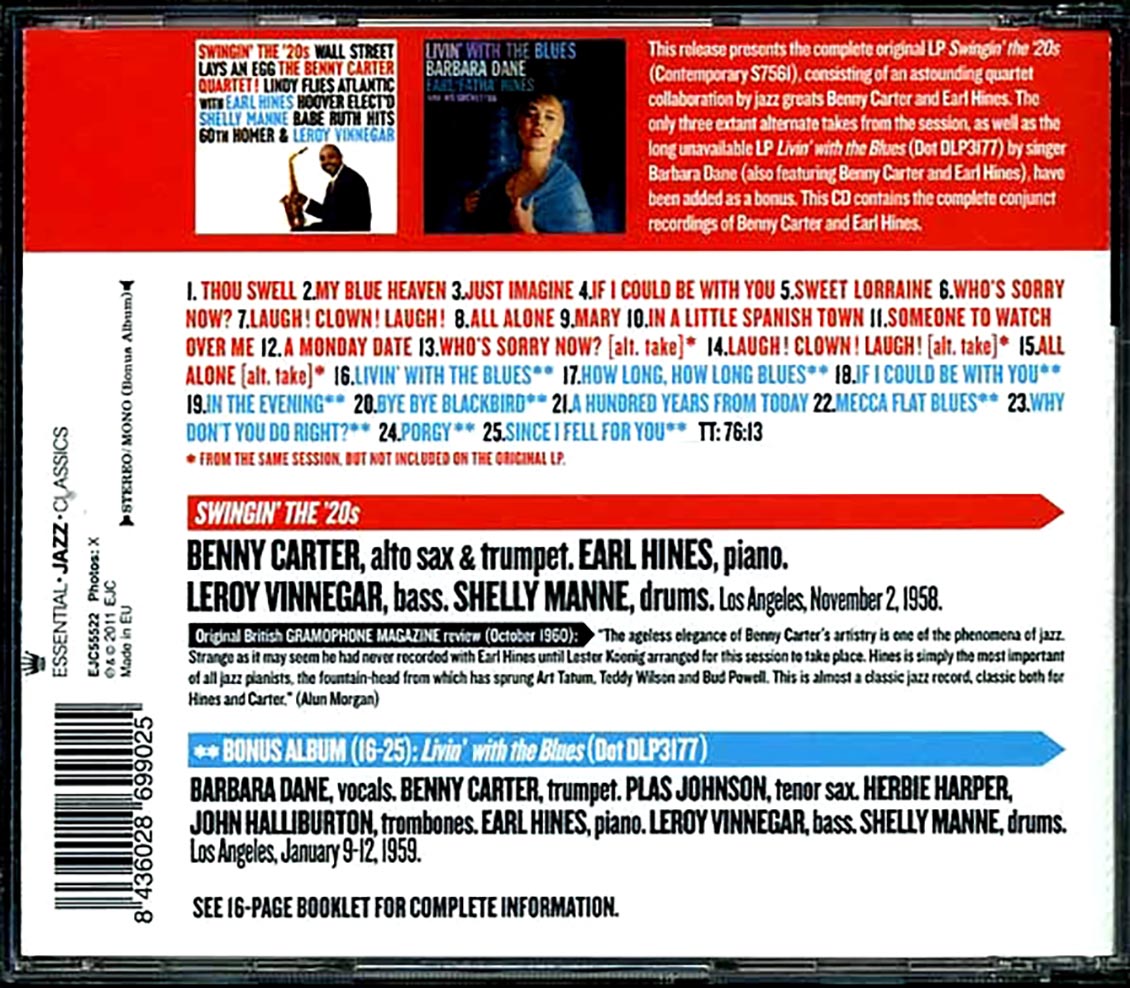 The Earl Hines & Benny Crater Quartet - Swingin' The '20s