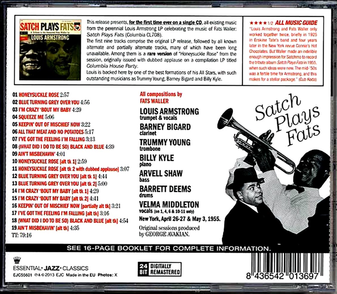 Louis Armstrong - The Complete Satch Plays Fats
