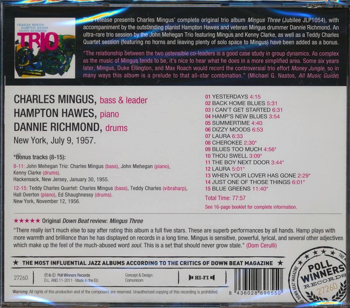 Charles Mingus Trio - Mingus Three
