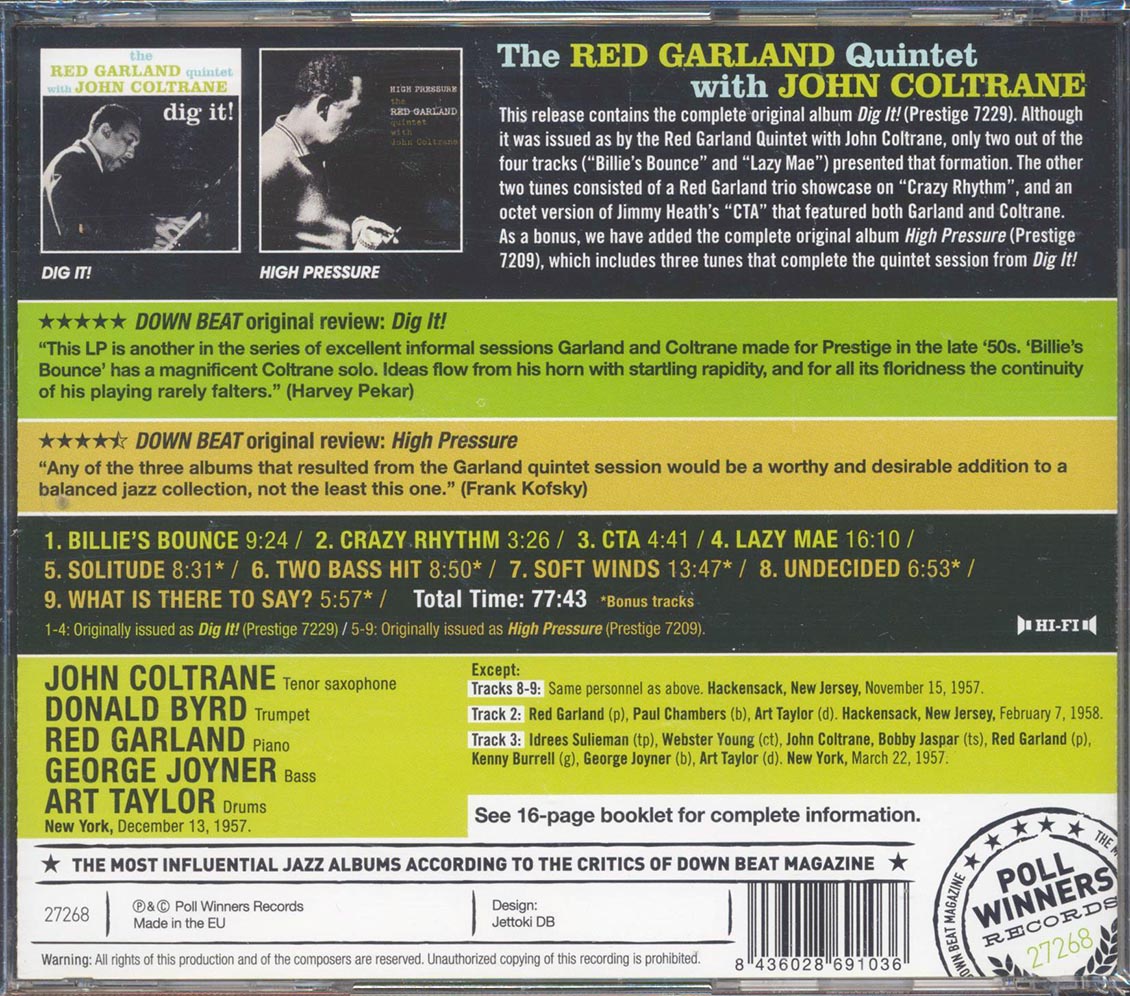 The Red Garland Quintet - Dig It! + High Pressure