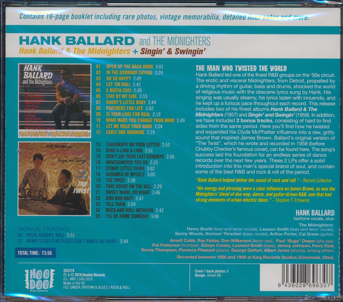 Hank Ballard & The Midnighters - The Midnighters + Singin' & Swingin'