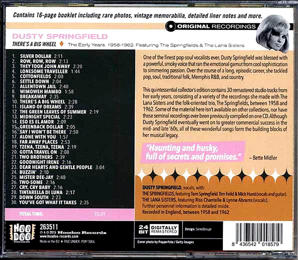 Dusty Springfield - There's A Big Wheel