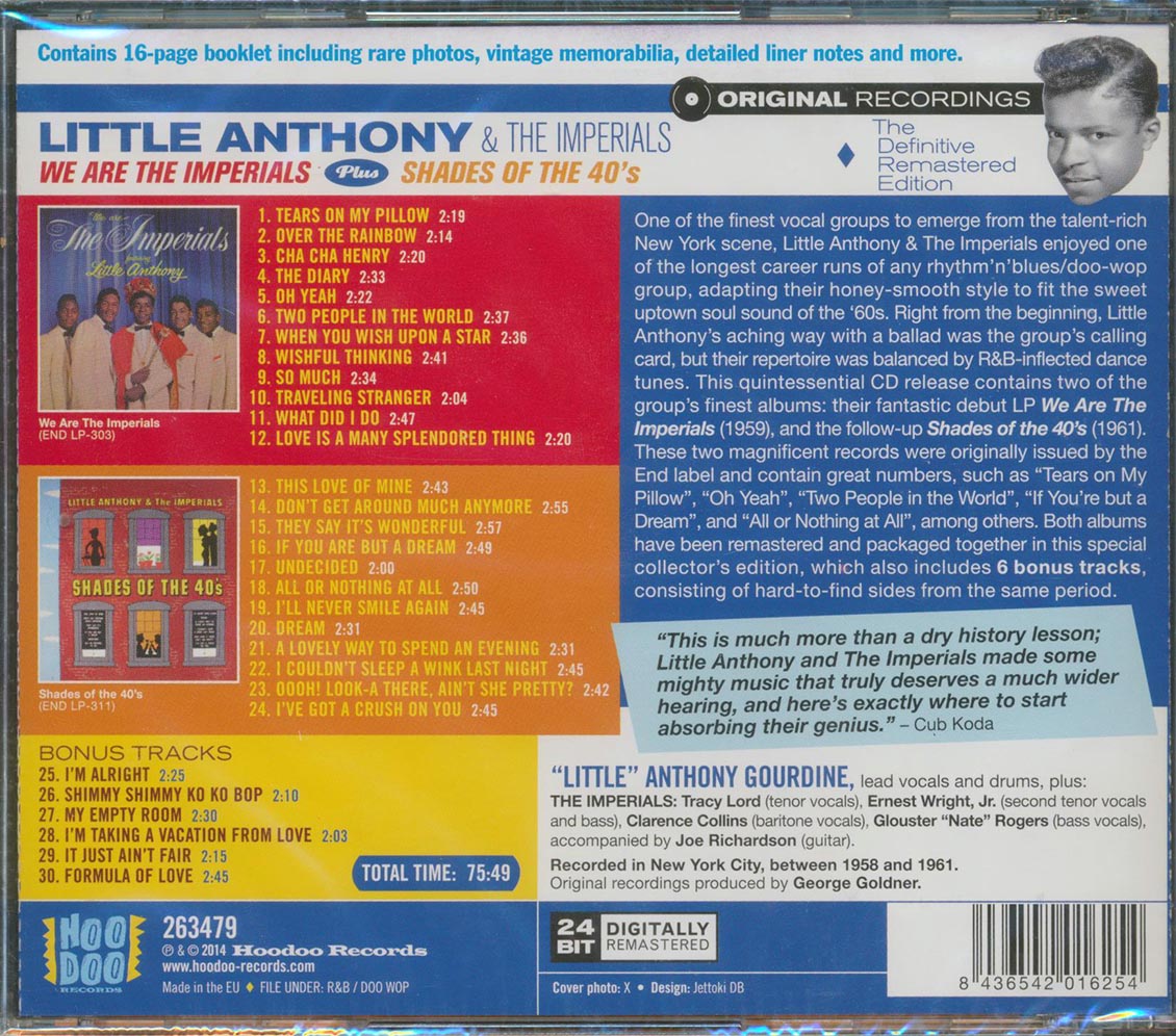 Little Anthony & The Imperials - We Are The Imperials + Shades Of The 40's