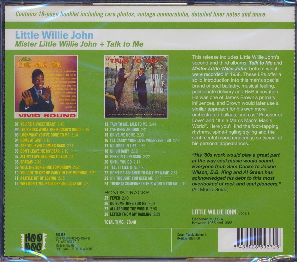 Little Willie John - Mister Little Willie John + Talk To Me (24 tracks)