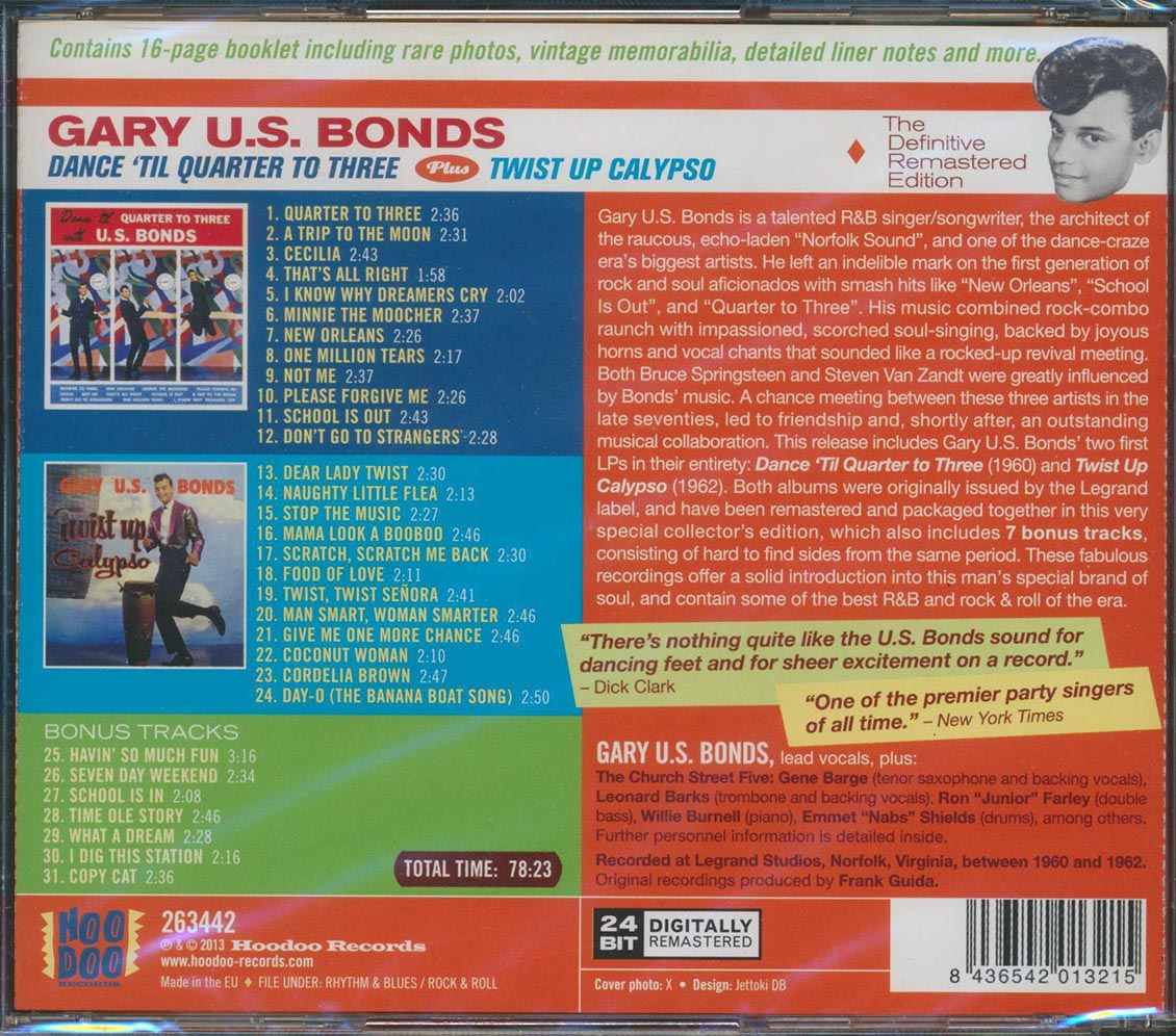 Gary US Bonds - Dance 'Til Quarter To Three + Twist Up Calypso