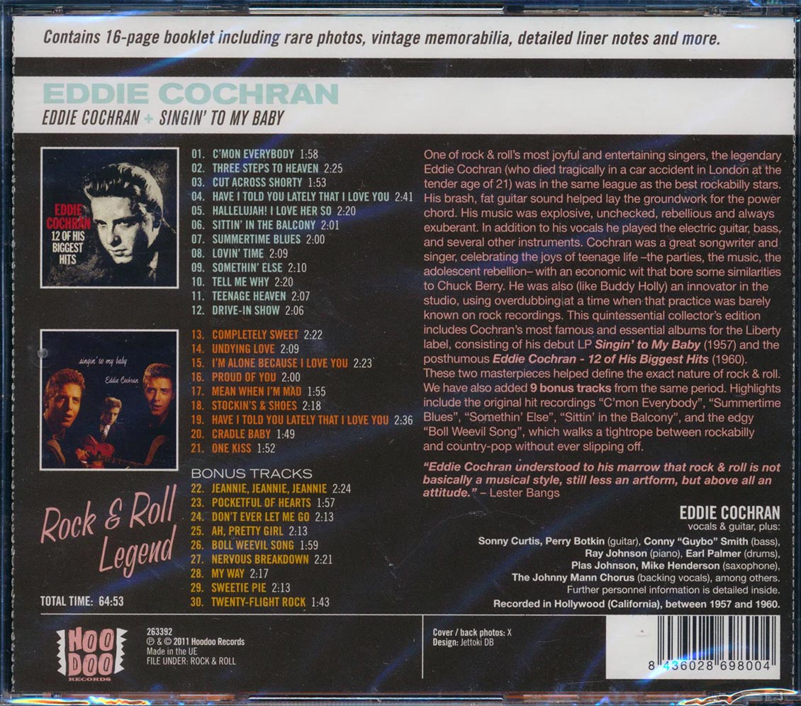 Eddie Cochran - Eddie Cochran + Singin' To My Baby