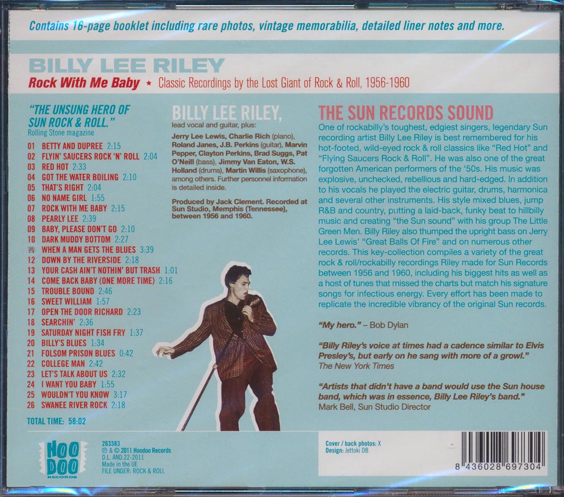 Billy Lee Riley - Rock With Me Baby: Classic Recordings By The Lost Giant Of Rock & Roll 1956-1960