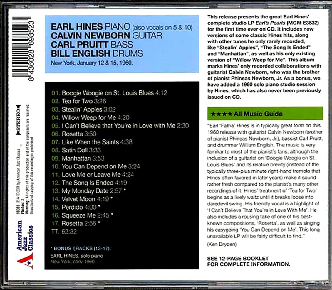 Earl Hines Quartet - Earl's Pearls