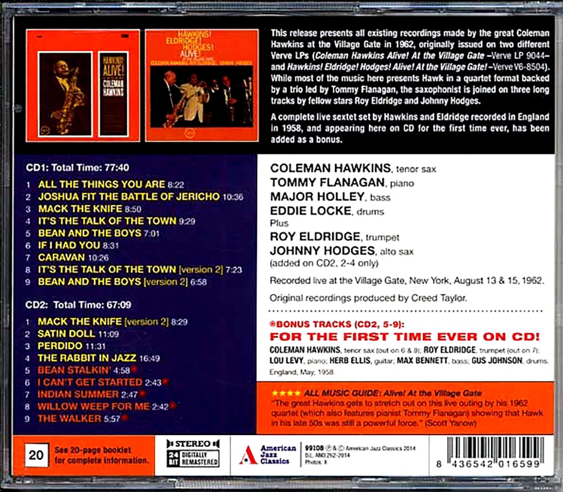 Coleman Hawkins - Alive! At The Village 1962 (2xCD)